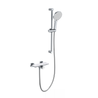 Смеситель для душа с гарнитуром WONZON & WOGHAND-коллекция ClickPlate, Хром (WW-B2052-A-CR)