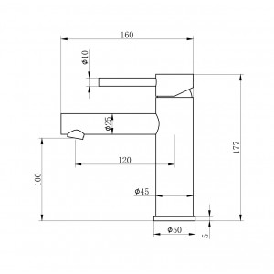 Смеситель для раковины WONZON & WOGHAND,  Брашированный никель (WW-H9089-BS)