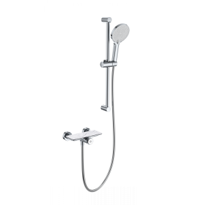 Смеситель для душа с гарнитуром WONZON & WOGHAND-коллекция ClickPlate, Хром (WW-B2052-A-CR)