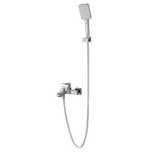 Смеситель для ванны с душем WONZON & WOGHAND-коллекция FLEX, Хром (WW-88037072-CR)
