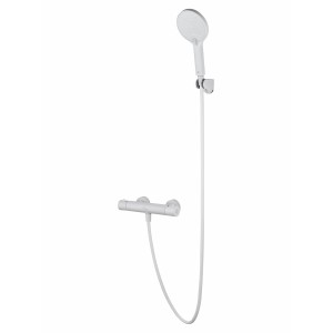 Смеситель для душа с термостатом WONZON & WOGHAND-коллекция INN 3, Белый матовый (WW-B2065-A-MW)