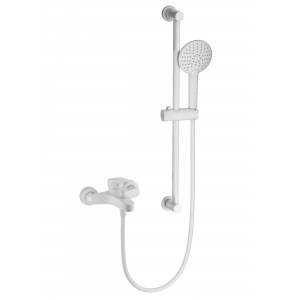 Смеситель для ванны с душевым гарнитуром WONZON & WOGHAND,цвет-Белый матовый (WW-C2501-MW)