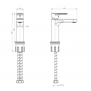 Смеситель для раковины WONZON & WOGHAND, Белый матовый (WW-H1032-MW)