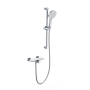 Смеситель для душа с гарнитуром WONZON & WOGHAND-коллекция ClickPlate, Хром (WW-B2052-A-CR)
