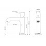 Смеситель для раковины WONZON & WOGHAND-коллекция FLEX, Хром (WW-88018072-CR)