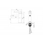 Смеситель для биде WONZON & WOGHAND-коллекция STICK, Хром (WW-88339017-CR)
